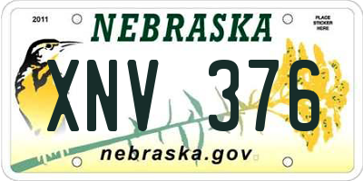 NE license plate XNV376
