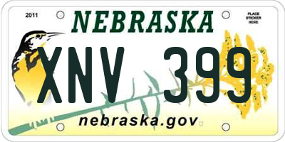 NE license plate XNV399