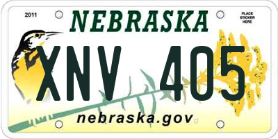 NE license plate XNV405
