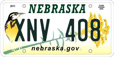 NE license plate XNV408