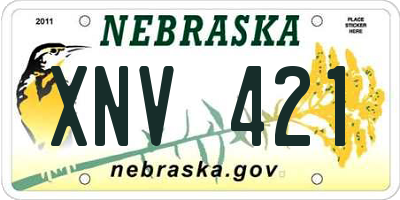 NE license plate XNV421