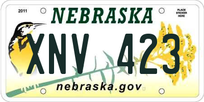 NE license plate XNV423