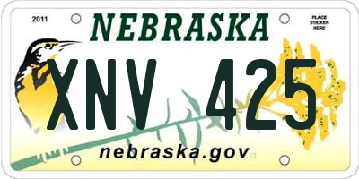 NE license plate XNV425