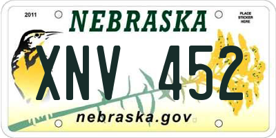 NE license plate XNV452