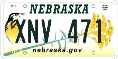 NE license plate XNV471