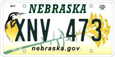 NE license plate XNV473