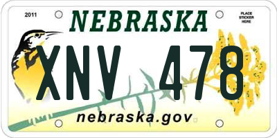 NE license plate XNV478