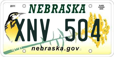 NE license plate XNV504