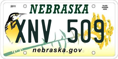 NE license plate XNV509