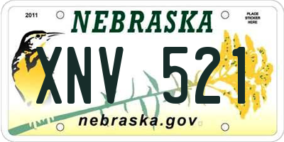 NE license plate XNV521