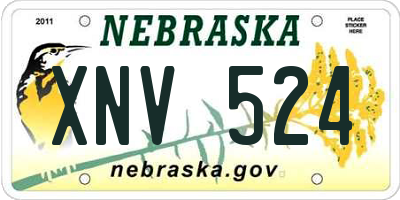 NE license plate XNV524