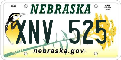 NE license plate XNV525