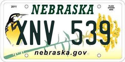 NE license plate XNV539