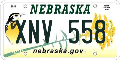 NE license plate XNV558