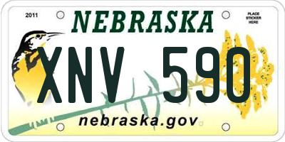 NE license plate XNV590