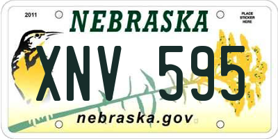 NE license plate XNV595