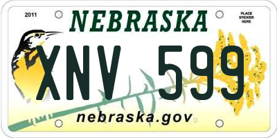 NE license plate XNV599