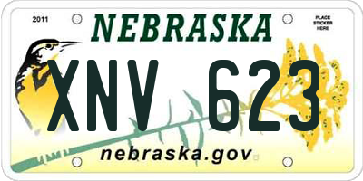 NE license plate XNV623