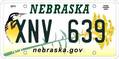 NE license plate XNV639