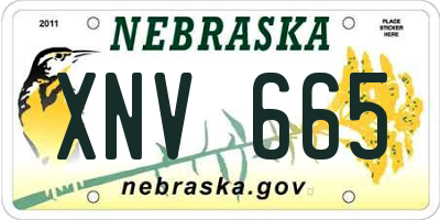 NE license plate XNV665