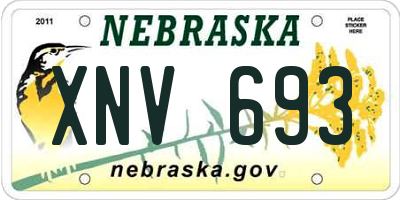 NE license plate XNV693