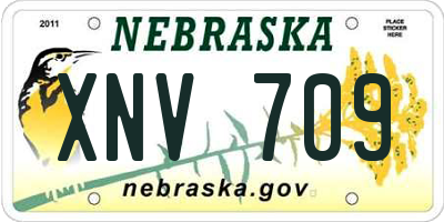 NE license plate XNV709