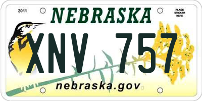 NE license plate XNV757