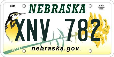 NE license plate XNV782
