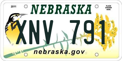 NE license plate XNV791