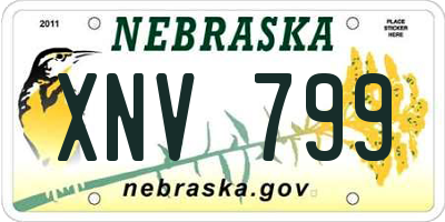 NE license plate XNV799