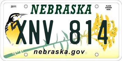 NE license plate XNV814