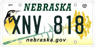 NE license plate XNV818