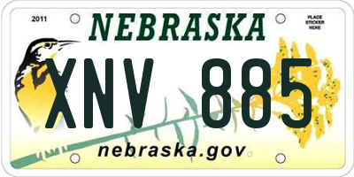 NE license plate XNV885