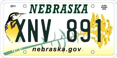 NE license plate XNV891