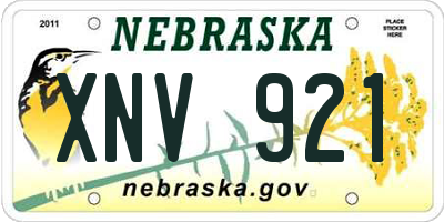 NE license plate XNV921