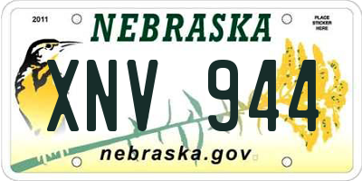 NE license plate XNV944