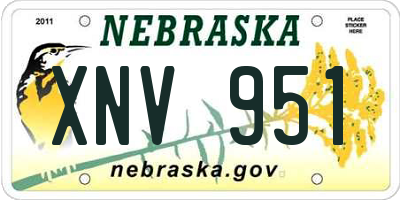 NE license plate XNV951