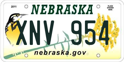 NE license plate XNV954