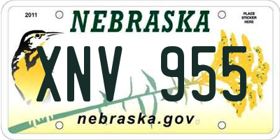 NE license plate XNV955