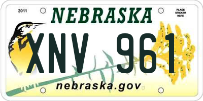 NE license plate XNV961