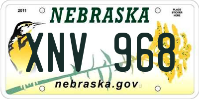 NE license plate XNV968