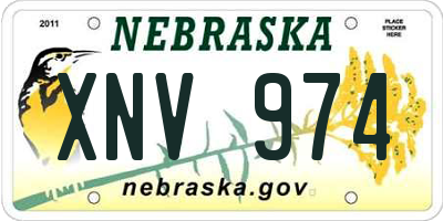NE license plate XNV974