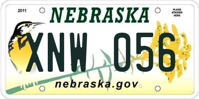 NE license plate XNW056