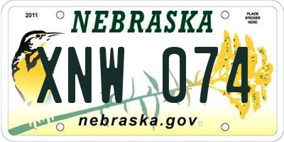 NE license plate XNW074