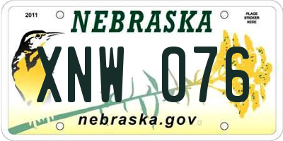NE license plate XNW076