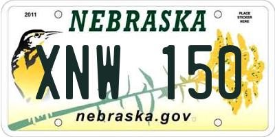 NE license plate XNW150