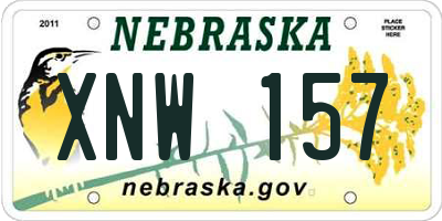 NE license plate XNW157