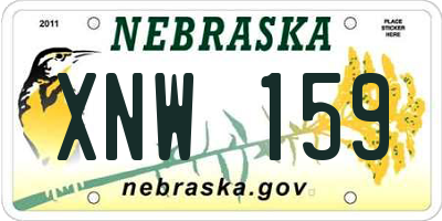 NE license plate XNW159