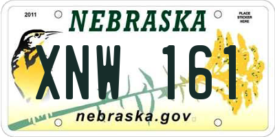 NE license plate XNW161