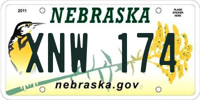 NE license plate XNW174